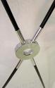 Centre hub is metal with chrome finish 