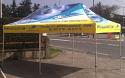 The 10 foot x 20 foot custom printed Event Tent stands out in any crowd