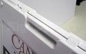 The integrated hinges and molded in handle make it easy to fold up and carry