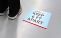 12 inch x 12 inch Floor Graphic Decal provides useful health and safety information right on the floor
