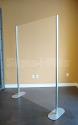 Our floor standing clear partitions are large tall barriers with contemporary design that looks great in any environment
