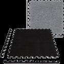 Anti-fatigue portable carpet tiles in black and grey colours