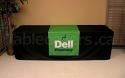 30″ wide by 80″ high custom digitally dye sublimation printed table runner overlay for trade shows and display tables (covered table extra)