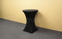 Plain Unprinted Black 30 - 32 inch diameter x 42 inch high Round HighBoy Cocktail Table Cover