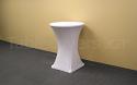 Plain Unprinted White 30 - 32 inch diameter x 42 inch high Round HighBoy Cocktail Table Cover