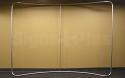 The LightWave II 10 foot horizontally curved tube tension fabric display frame hardware - front view
