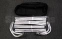 The LightWave II aluminum tube frame collapses down easily and comes with a soft bag for transportation and storage
