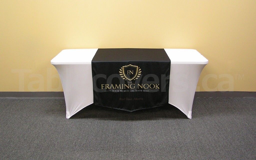 36 X 60 Trade Show Table Runner With Logo Custom Printed