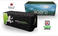 6 ft custom printed fitted table cover w entire FRONT & SIDES dye sub print