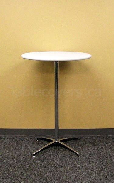 White Unprinted Spandex Table Topper Cap For 30 Round High Banquets Receptions Unprinted Spandex Table Topper Cap, 30 Inch Round Table Topper