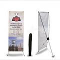 Spring 24 Spring Back Banner Stand x-frame, KIT (hardware, soft bag and printed banner 24″w x 63″h)