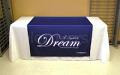 48" wide x 80" high Custom Printed Table Runner for trade shows & display tables