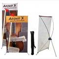 Adjust X Adjustable Spring Back Banner Stand x-frame, COMPLETE KIT (hardware, soft bag and printed banner 36"w x 65"h)