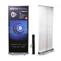 Econo 33  Rollup Banner Stand Kit: (frame hardware, case & 33.5″ w x 79″ h printed banner)