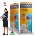 “Formulate” Banner - Straight 3 ft wide Tension Fabric Banner Stand (36.5”w x 92.25”h x 14.25”d)