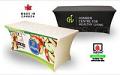 6 ft custom printed Stretch Fit table cover w entire FRONT dye sub print