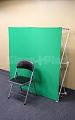 Pop Up Green Screen Zoom Video Backdrop - 57.5"w x 58"h Fabric popup backwall (hardware, soft bag and fabric banner)