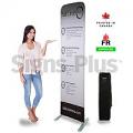 “Formulate” Banner - Straight 2 ft wide Tension Fabric Banner Stand (23.5”w x 92.25”h x 14.25”d)