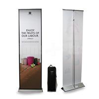 Blade Lite 600 Roll Up Banner Stand Kit:  frame hardware, case & 23.5″ w x 83.25″ h printed banner
