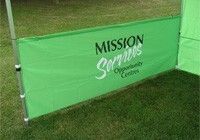 Half Height 15' wide Wall (single-sided) for "Event Tent" - all custom printed