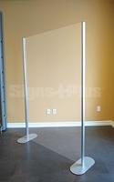 Floor Standing Clear Partition - 6 ft or 8 ft Floor Standing Clear Partition - 6 ft or 8 ft