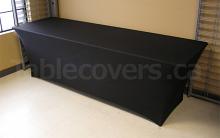 PLAIN unprinted 8 foot closed back "Stretch Fit" Spandex Table (or Counter) Cover white or black fabric PLAIN unprinted 8 foot closed back "Stretch Fit" Spandex Table (or Counter) Cover white or black fabric