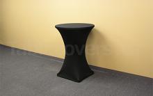 Black, Stretch style, 30 - 32" Round, Basic Plain Unprinted Spandex Cocktail Table Cover Black, Stretch style, 30 - 32" Round, Basic Plain Unprinted Spandex Cocktail Table Cover