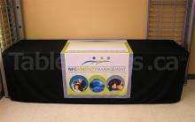 36" wide x 80" high Custom Printed Table Runner for trade shows & display tables