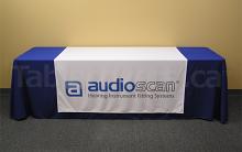 60" wide x 60" high Custom Printed Table Runner for trade shows & display tables
