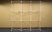“Velocé Image 3x3” 7.5 Foot wide Straight Basic Tension Fabric Display - Frame Hardware Only with Bag