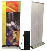 Excalibur 800 : 31-3/8" x up to 82.85" double-sided easy change roller-retractable banner stand Excalibur 800 : 31-3/8" x up to 82.85" double-sided easy change roller-retractable banner stand