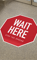 Covid 19 social distancing floor stickers